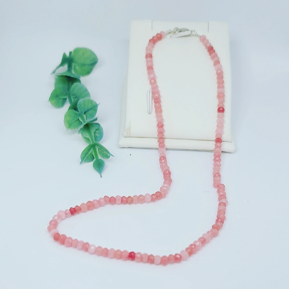 Cute Watermelon 🍉 Quartz Faceted Necklace